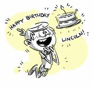2016 birthday cake character:lincoln_loud food official_art solo text // 600x556 // 70.7KB