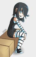 artist:donchibi character:lucy_loud hair_apart sitting solo // 520x809 // 185.4KB