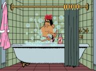 2023 artist:alejindio bath bathroom bubble bubble_bath character:frida_casagrande commission commissioner:jackleighton19 nude shampoo soap solo sponge strawberry // 1280x941 // 1.1MB