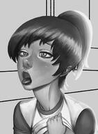 2016 black_and_white character:lynn_loud solo tongue_out // 950x1294 // 115KB
