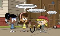 2023 aged_up artist:alejindio character:cricket_van_doren character:lacey_st._clair character:lana_loud commission commissioner:theamazingpeanuts dialogue half-closed_eyes hand_on_hip looking_at_another text // 3653x2191 // 4.1MB