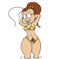 artist:sl0th bikini bush character:luan_loud hairy solo swimsuit // 800x800 // 126.1KB
