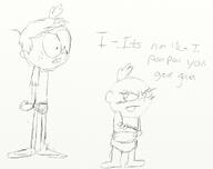 2016 artist:vinnietwotoes character:lily_loud character:lincoln_loud dialogue sketch text // 901x711 // 129KB