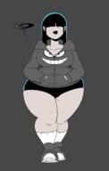 2019 aged_up artist:chillguydraws au:thicc_verse big_breasts character:lucy_loud solo tagme thick_thighs wide_hips // 2100x3300 // 427KB
