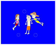 2021 alternate_outfit artist:marcusmilton1993 bubble character:girl_jordan character:lincoln_loud character:mollie cheek_bulge feet hand_on_shoulder jordancoln looking_at_another molliecoln one_piece_swimsuit simple_background smiling swimming swimsuit topless underwater water // 1935x1548 // 218.9KB