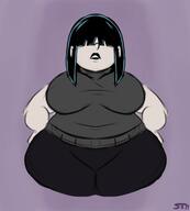 2019 aged_up artist:solarmannstudio au:thicc_verse bare_breasts big_breasts character:lucy_loud solo thick_thighs // 462x514 // 17KB