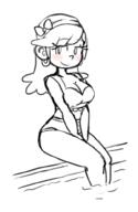 2016 artist:lm character:leni_loud pool sketch solo swimsuit // 649x1000 // 209.4KB