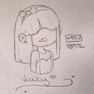 artist:mytotaluniverse character:lucy_loud heart pigslut smiling solo text // 1280x1279 // 464KB