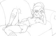 2016 artist:kyder character:lynn_loud couch sketch solo // 1109x713 // 211KB