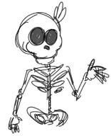 2016 character:lincoln_loud skeleton sketch solo // 542x668 // 114KB