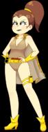 2017 artist:flor cape character:luan_loud costume frowning hands_on_hips solo superhero transparent_background // 433x1185 // 259.0KB