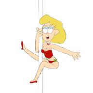 2016 character:lori_loud high_heels looking_at_viewer money pole_dancing smiling solo stripper stripper_pole // 2100x2100 // 232KB