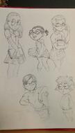 2016 artist:hatebit ben_10 character:connie_maheswaran character:gwen_tennyson character:lisa_loud character:margo character:tootie crossover despicable_me fairly_oddparents group sketch steven_universe // 720x1280 // 190KB