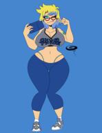 aged_up alternate_hairstyle alternate_outfit alternate_universe artist:chillguydraws au:thicc_verse bare_breasts big_breasts character:lana_loud panties shirts solo tattoo thick_thighs underwear // 2975x3850 // 866KB