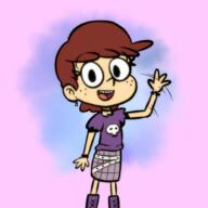 artist_request character:luna_loud looking_at_viewer smiling solo source_request waving // 2000x2000 // 2.6MB