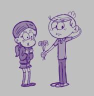 2016 artist:sketchtoons character:lincoln_loud character:ronnie_anne_santiago flowers ronniecoln // 565x576 // 132.9KB