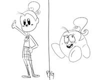 2016 artist:pyg character:kirby character:luan_loud crossover face_swap kirby parody sketch // 1200x1000 // 185KB