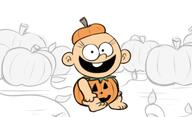 2016 artist:dipper character:lily_loud costume halloween pumpkin solo // 515x315 // 74KB