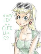 2016 character:leni_loud heart looking_at_viewer sketch smiling solo text // 900x1200 // 691.0KB