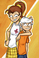 2021 arm_around_shoulder artist:greenskull34 character:lincoln_loud character:luan_loud hand_on_hip looking_at_another looking_down looking_up luancoln smiling // 1395x2047 // 3.5MB