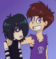 2016 alternate_hairstyle arm_around_shoulder character:lucy_loud character:luna_loud hair_apart smiling tongue_out // 1280x1343 // 986.8KB