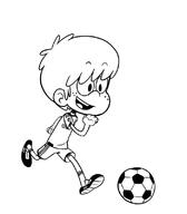 2016 alternate_outfit artist:redkaze character:boy_lynn genderswap looking_down running smiling soccer soccer_ball solo sportswear // 700x800 // 79KB