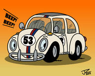 artist:jake-zubrod car character:herbie solo style_parody the_love_bug // 1280x1021 // 160.2KB