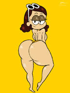 background_character backsack backwards big_ass big_breasts bikini character:thicc_qt seductive_smile smiling solo thick_thighs topless wide_hips // 774x1032 // 50KB