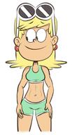 2017 abs artist:scobionicle99 bra character:leni_loud looking_to_the_side muscular muscular_female shorts smiling solo sports_bra sportswear // 403x751 // 119.6KB