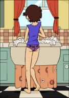 2016 artist:lioxdz ass character:luna_loud cleaning freckled_ass freckled_shoulders kitchen panties rear_view solo text underwear // 690x980 // 37KB