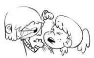 2016 abuse angry animated artist:dipper character:lucy_loud character:lynn_loud punch punching // 484x297 // 136KB