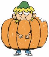 2016 artist:tla character:lana_loud costume parody pumpkin solo yotsuba&! // 1080x1273 // 881KB