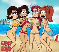 background_character beach bikini brita character:agnes_johnson character:ms._dimartino character:rita_loud character:thicc_qt swimsuit text tongue_out // 4500x3950 // 5.4MB