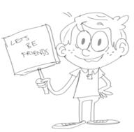 2016 artist:drawfriend character:lincoln_loud sign sketch solo text // 533x525 // 73KB