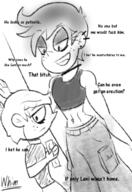 2020 artist:whimfu1 character:lincoln_loud character:luna_loud dialogue goth lunacoln punk role_swap sketch text // 687x1000 // 410KB