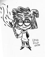 2017 artist:lecoreco character:lisa_loud don't_starve fire half-closed_eyes hand_behind_back holding_object parody sketch solo // 1788x2269 // 1.7MB
