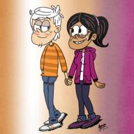 2022 aged_up artist:adrianmahranprya blushing character:lincoln_loud character:ronnie_anne_santiago crying hand_holding interracial looking_at_another ronniecoln smiling // 1500x1500 // 2.9MB