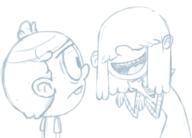 2016 artist:duskull character:lincoln_loud character:lucy_loud lucycoln parody sketch star_vs_the_forces_of_evil // 575x412 // 118KB