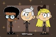 2023 aged_up arms_crossed artist:alejindio character:clyde_mcbride character:lincoln_loud character:lola_loud commissioner:theamazingpeanuts david_steele half-closed_eyes lineup looking_at_viewer suit // 2303x1499 // 1.2MB