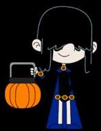 2016 artist:ec-707 character:lucy_loud cosplay dc_comics halloween pumpkin solo teen_titans transparent_background // 472x616 // 287.3KB