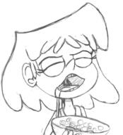 2016 artist:duskull cereal character:lori_loud eating parody sketch solo // 425x468 // 78KB