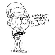 2016 artist:dipper carrying character:lincoln_loud character:lucy_loud dialogue looking_up piggyback // 500x500 // 83.7KB