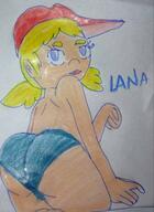 ass character:lana_loud hat looking_at_viewer looking_back panties solo tagme thick_thighs topless underwear // 716x983 // 75.1KB