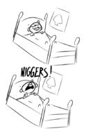 artist_request bed character:lincoln_loud comic dialogue racism solo // 665x889 // 111.3KB