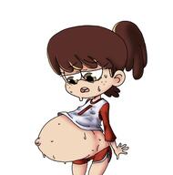 character:lynn_loud pregnant simple_background solo sweat tagme // 634x641 // 65.9KB