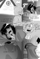2016 artist:jumpjump barefoot bed character:lincoln_loud character:lucy_loud comic comic:the_loud_comic dialogue half-closed_eyes looking_at_another lucycoln lying open_mouth sitting sketch smiling text underwear // 1300x1900 // 1.1MB