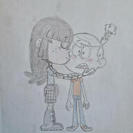 blushing character:lincoln_loud character:maggie hand_on_cheek kissing maggiecoln // 894x894 // 65.2KB