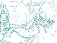 2016 angel artist:duskull character:lincoln_loud character:lola_loud demon sketch // 2500x1900 // 1.5MB