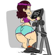 background_character big_ass big_breasts character:thicc_qt exercise gym_clothes gym_shorts solo wide_hips // 499x499 // 102KB