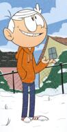 2018 alternate_outfit artist:mannysdirt character:lincoln_loud hoodie looking_up smiling snow solo winter_clothes // 960x1876 // 985.3KB